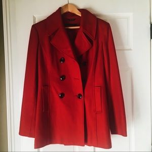 Jones New York Red Peacoat